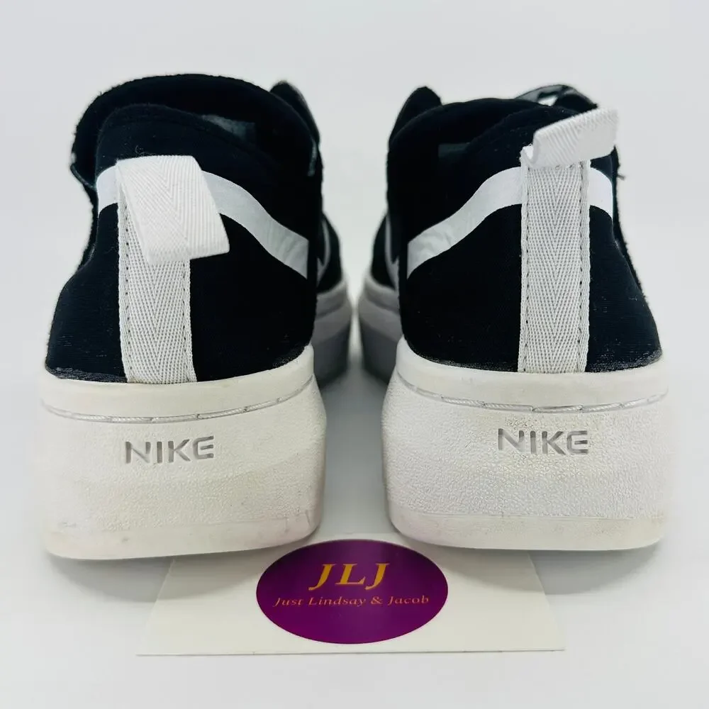 Nike Women's Court Vision Alta Platform Sneakers Black White CW6536-001 Size 8.5